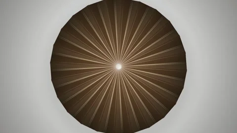 Pleated fabric ceiling lamp glowing seamless loop motion background Stock Footage 344972028