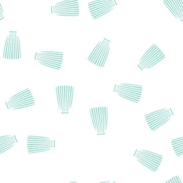 Pleated skirt glyph seamless pattern Illustrazione stock