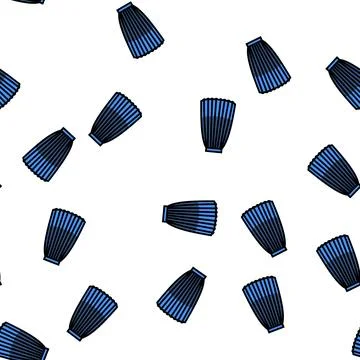 Pleated skirt vector seamless pattern Stock Illustration