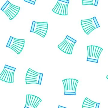 Pleated skirt vector seamless pattern Stock Illustration