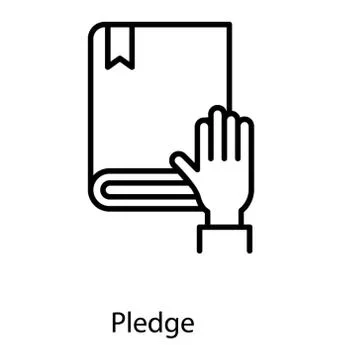 Pledge Oath Logo Stock Illustration