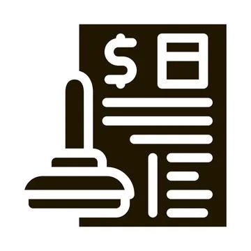 Pledge order icon Vector Glyph Illustration Stock Illustration