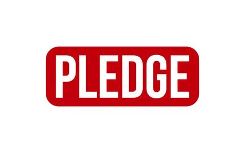 Pledge Rubber Stamp Seal Vector Stock Illustration