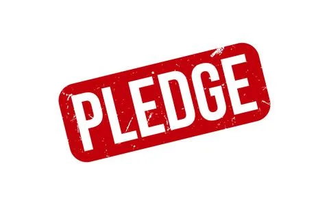Pledge Rubber Stamp Seal Vector Stock Illustration