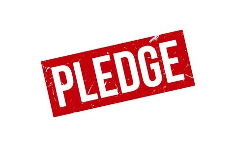Pledge Rubber Stamp Seal Vector Stock Illustration