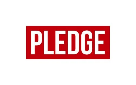 Pledge Rubber Stamp Seal Vector Stock Illustration