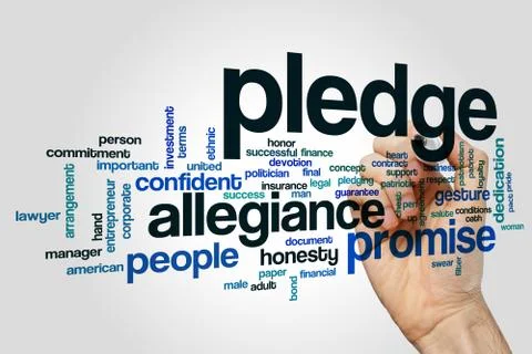 Pledge word cloud concept 스톡 일러스트