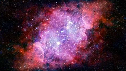 Pleiades in a dark night sky. Elements of this image furnished by NASA Stock Photos