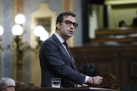 Plenary session at the Lower Chamber of Spanish Parliament, Madrid, Spain - 10 J Stock-Fotos