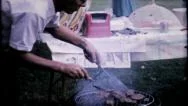 Plenty Of Food For Family And Friends At Bbq 1950S Vintage Film Home Movie 859 Stock Footage