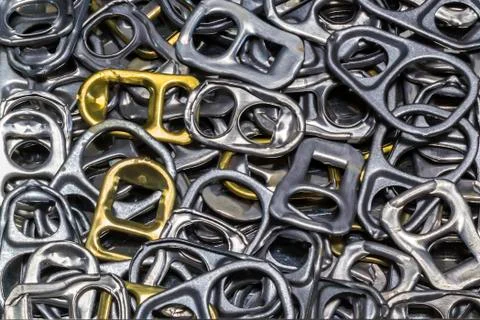 Plenty of ring-pulls Stock Photos