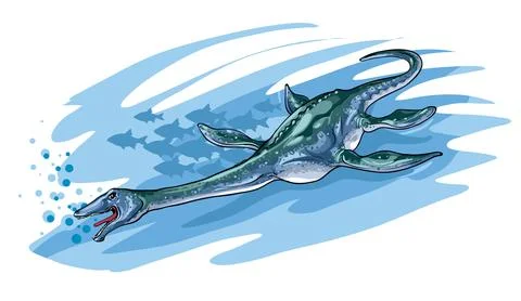 Plesiosaurus Stock Illustration