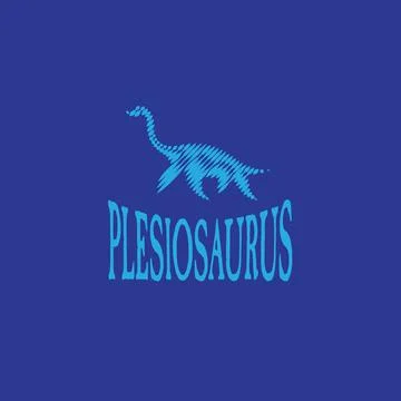 Plesiosaurus logo design Stock Illustration