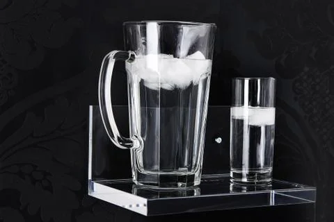 Plexiglass display with fluids Stock Photos