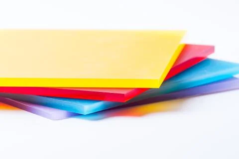 Plexiglass sheets colored Stock Photos