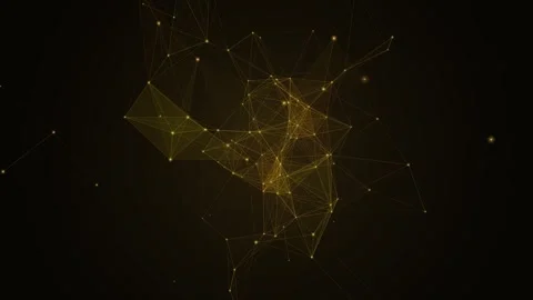 Plexus 4D Hypercube Tesseract Projection Champagne Gold Network Lines Node Видео 347067936