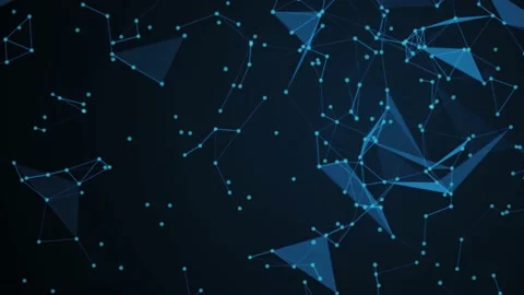 Plexus Abstract background with digital geometry motion Video stock 133011916