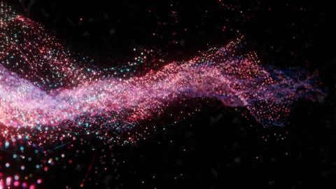 Plexus of abstract glow dots Stock Illustration