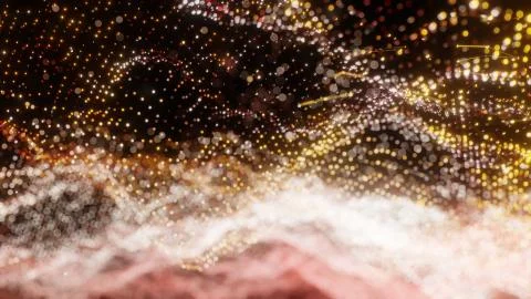 Plexus of abstract glow dots Stock Illustration