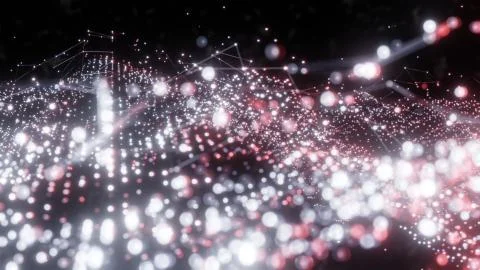 Plexus of abstract glow dots Stock Illustration