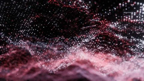 Plexus of abstract glow dots Illustrazione stock