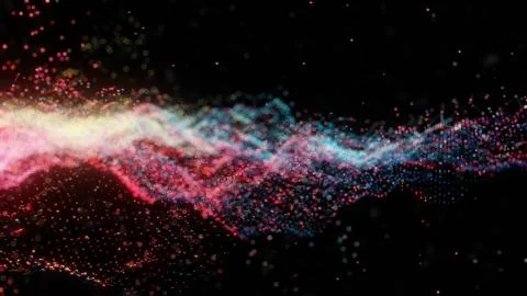 Plexus of abstract glow dots Illustrazione stock