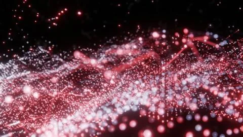 Plexus of abstract glow dots Stock Illustration