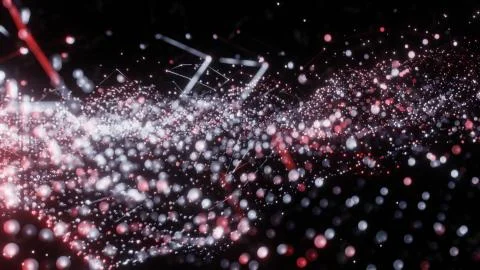 Plexus of abstract glow dots Ilustração Stock