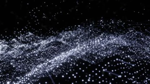 Plexus of abstract glow dots Illustrazione stock