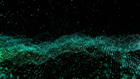 Plexus of abstract green dots Stock Footage 124410603