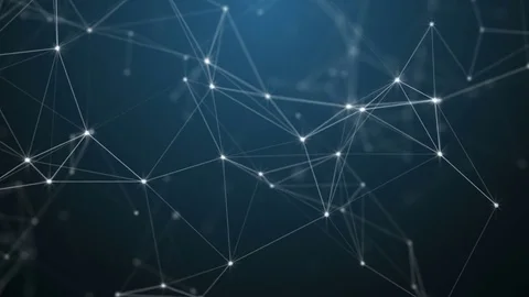 Plexus of abstract lines, triangles and dots. Loop animations Stock Footage 73821774