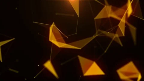 Plexus of abstract lines, triangles and dots. Technologies Stock Footage 73920443