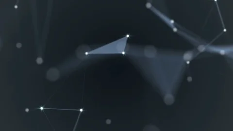 Plexus of abstract lines, triangles and dots Stock Footage 73948436