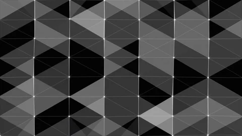 Plexus of abstract lines, triangles and dots. Black background. Loop animations. Stock Footage 77332729