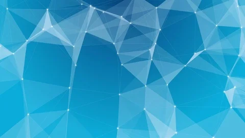 Plexus of abstract lines, triangles and dots. Blue background. Loop animations. Video stock 77412335