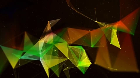 Plexus of abstract lines, triangles and dots. Stock Footage 79213609
