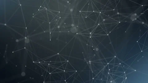 Plexus of abstract lines, triangles and dots. Starry sky, space. Stock Footage 87005806