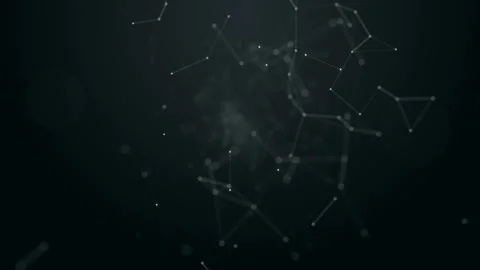 Plexus of abstract lines, triangles and dots. Starry sky, space. Technologies. Stock Footage 87006063