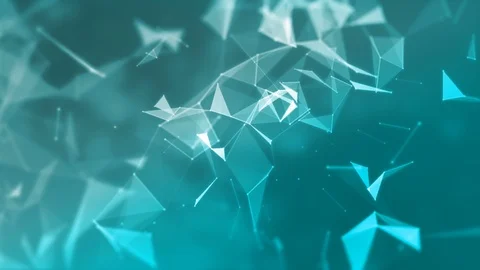Plexus of abstract lines, triangles and dots. 4K Loop animations. Stock Footage 107521198