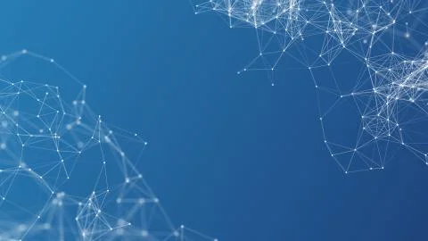 Plexus Of Abstract Lines, Triangles And Dots. Technologies Stock Illustration