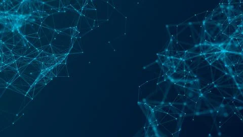 Plexus Of Abstract Lines, Triangles And Dots. Technologies Stock Illustration