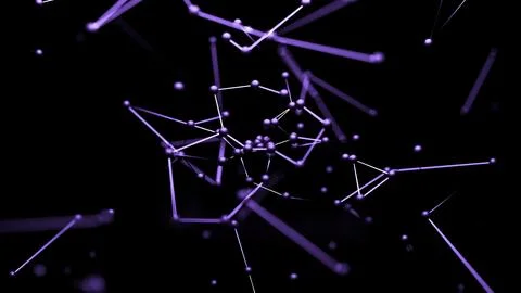 Plexus of abstract lines, triangles and dots. Design. Abstract endless digital Illustrazione stock