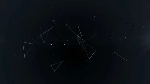 Plexus. Abstract network connection background. Space, constellation, galaxy Stock Footage 79195848