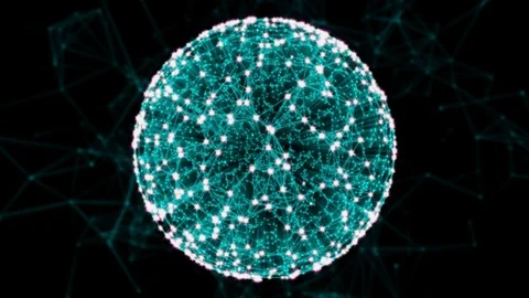 Plexus Abstract Network Titles Cinematic Background Loop Stock Footage 95247738