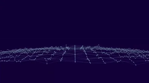 Plexus abstract network wave Stock Footage 149355346