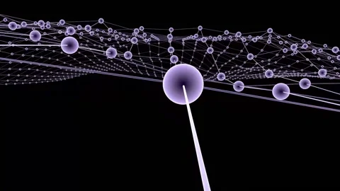 Plexus abstract network wave Stock Footage 149355676