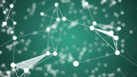 Plexus abstract polygonal background with connecting dots and lines 4k video. Stock Footage 144109193