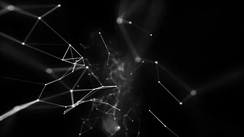 Plexus abstract technology and engineering background with original organic Stock Footage 72602899