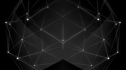 Plexus Abstract VJ Loop Three Sets Black And White Beautiful Parallel Stock Footage 119904365