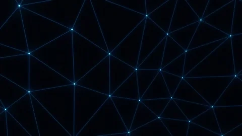 Plexus abstraction digital network technology. Moving background mesh loop. Stock Footage 169638400